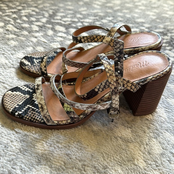 MADEWELL THE EDIE SNAKE EMBOSSED LEATHER SIZE 7 - Picture 4 of 4